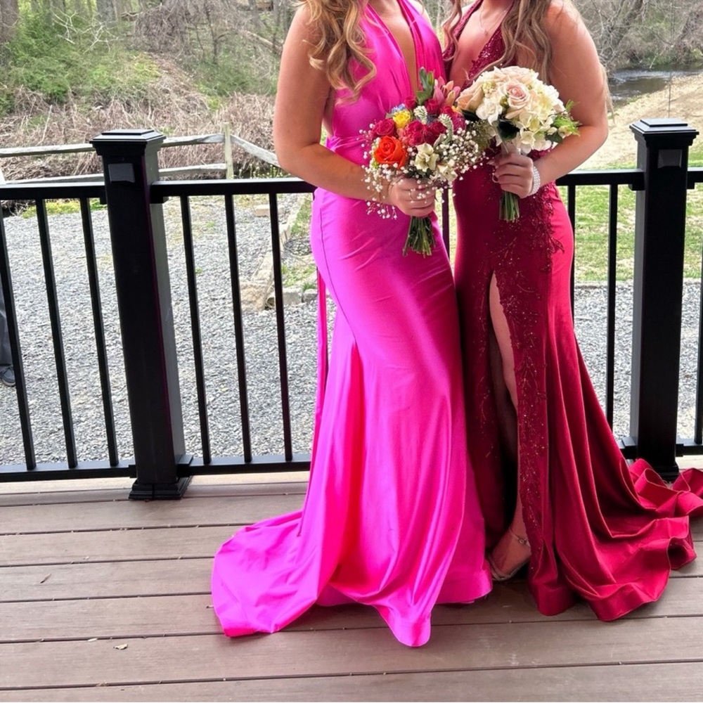 Vibrant Pink Prom dress Size S Jessica Angel